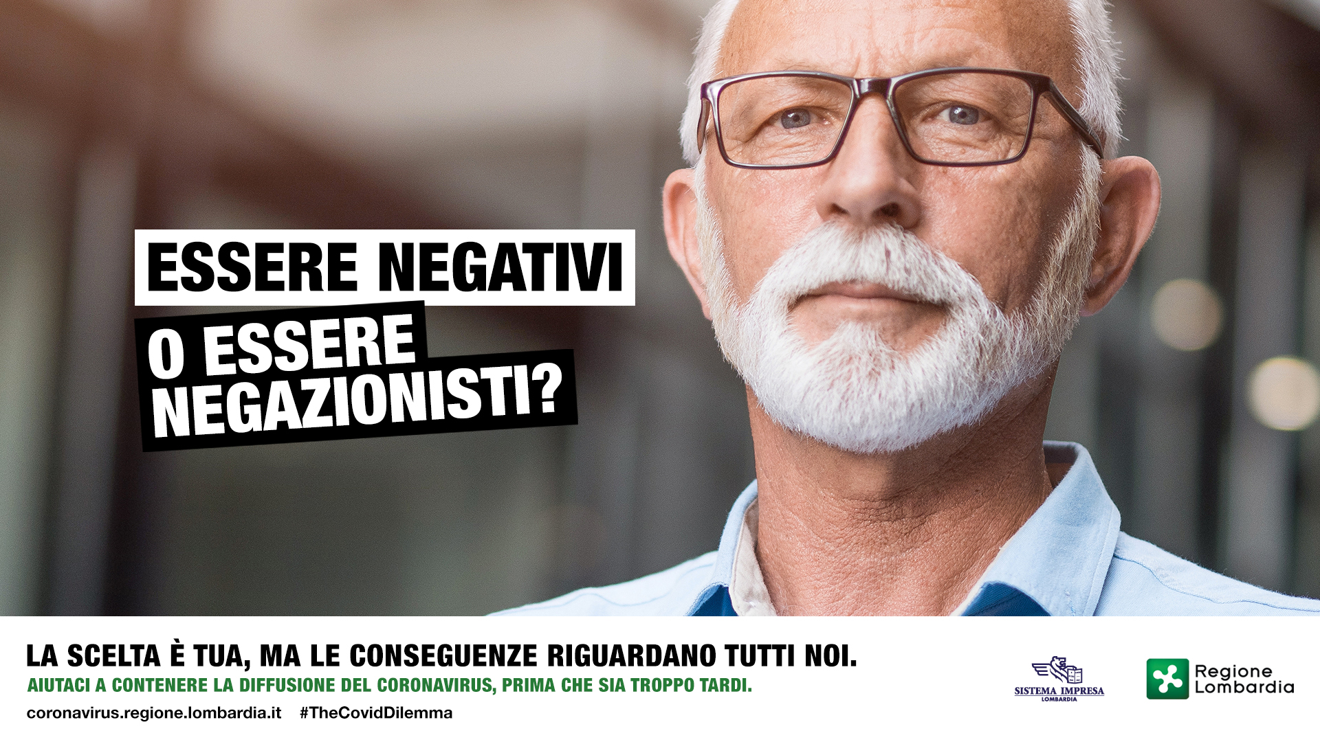 The Covid Dilemma, la campagna di Regione Lombardia per sensibilizzare il rispetto delle regole di prevenzione dal contagio